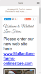 Mobile Screenshot of mallardlanefarms.com