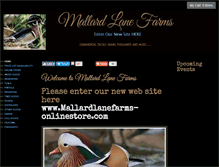Tablet Screenshot of mallardlanefarms.com